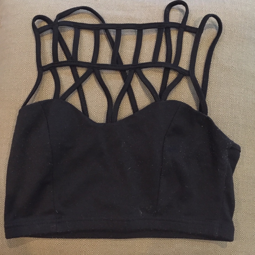 Sexy black crop top
